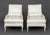 French Louis XVI Style White Painted Fauteuils, Pair For Sale - Image 3 of 7