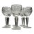 1950s American Brilliant Hobstar Hock Glasses - Set of 10 For Sale