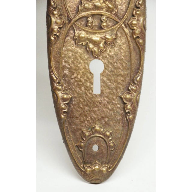 French Antique Bronze Louis XII Door Plate For Sale - Image 3 of 6