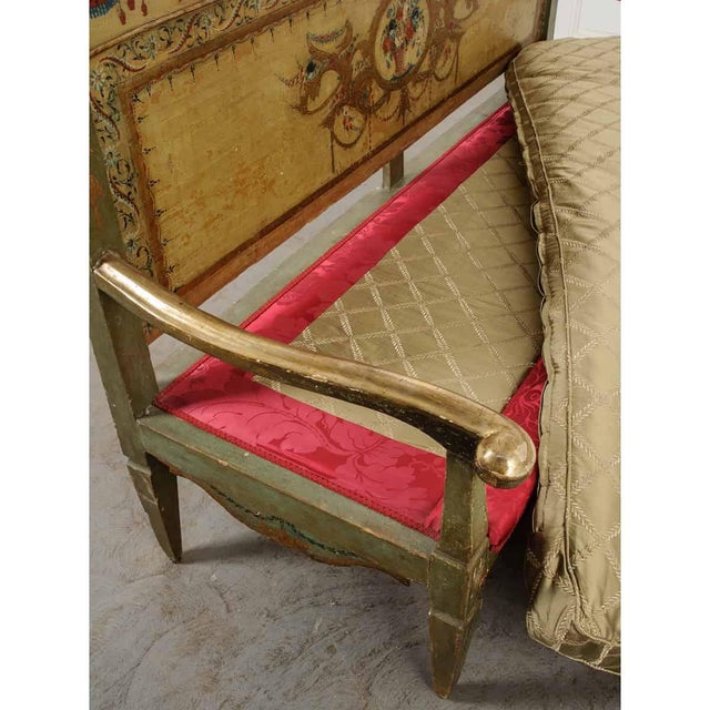 Italian 18th Century Parcel-Gilt and Painted Canapé For Sale - Image 10 of 12