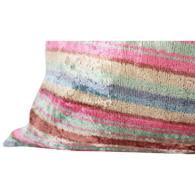 2020s Contemporary Multi Color Velvet Throw Pillow & Down Insert For Sale - Image 5 of 10