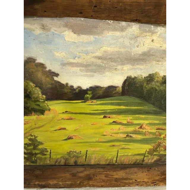 Bucolic Landscape in Primitive Barnwood Frame For Sale In New York - Image 6 of 13