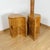 A superb and rare pair of art deco cabinets by harry & lou epstein. Fluted burr walnut veneered curved cabinet door with...