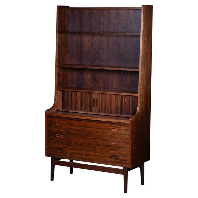 Rosewood Bookcase attributed to Johannes Sorth for Nexø Møbelfabrik, 1960s For Sale - Image 12 of 12