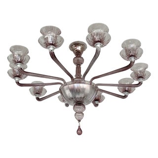 21st Century Amethyst Venetian Chandelier by Fabio LTD For Sale