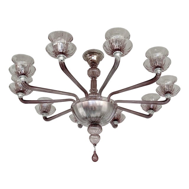 21st Century Amethyst Venetian Chandelier by Fabio LTD For Sale