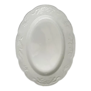 Circa 1850 English Ironstone Serving Platter With Wheat Border by J&g Meakin -