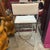 Metal Chrome and White Vinyl Bar Stool For Sale - Image 7 of 10