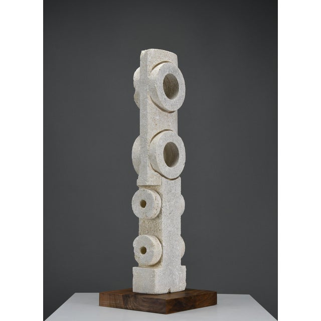 Stone Alberto Cabiddu, Postmodern Totemic Sculpture, 1997, Pietra di Vicenza For Sale - Image 7 of 14