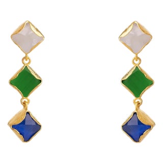 Trinity Glow Triple Drop Earrings, A Pair For Sale