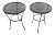 Vintage Black Metal Side Tables - a Pair For Sale