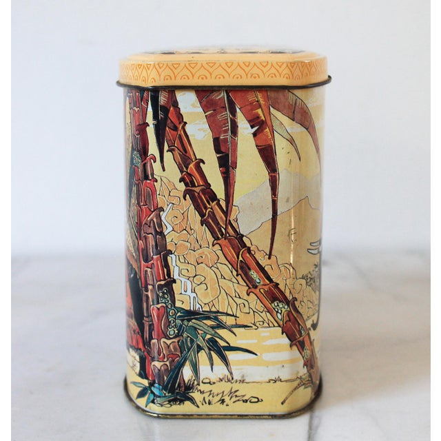 Metal Vintage English Lidded Elephant Tin For Sale - Image 7 of 9
