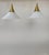Pendant Lights in Brass and Opaline Glass from Limburg, Germany, 1970, Set of 2 For Sale - Image 4 of 8