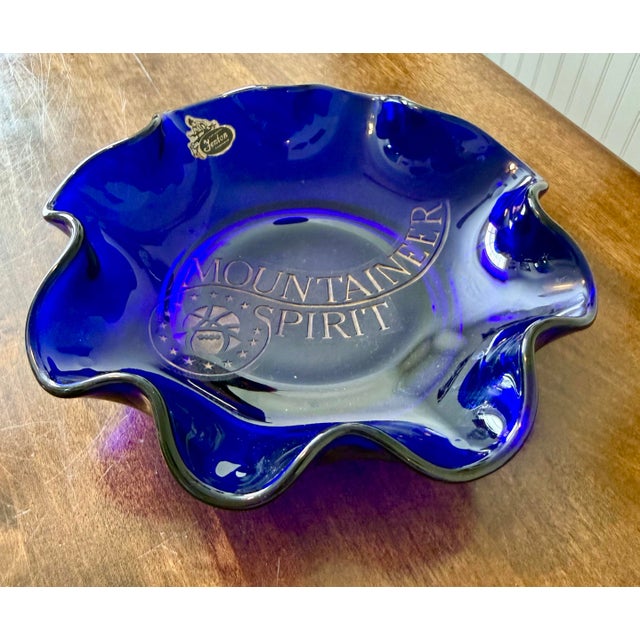 Early 20th Century Fenton Art Glass “Mountaineer Spirit” Collectible Bowl For Sale - Image 9 of 12