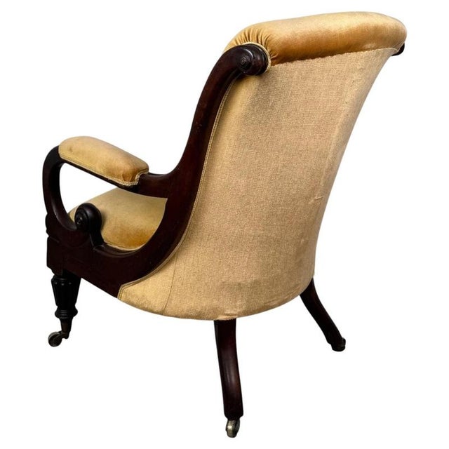 19th Century Antique English William IV Mahogany Armchairs, Set of 2 For Sale - Image 10 of 15
