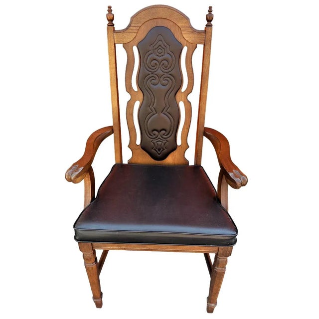 Very, very 1960s. High quality design and solid pecan wood construction, and the black vinyl that was so fashionable at...