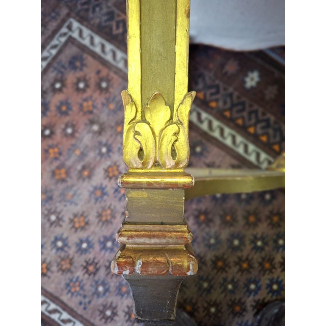 Chairs in Lacquered and Gilded Wood with Green Velvet Upholstery, 1940s, Set of 2 For Sale - Image 17 of 18