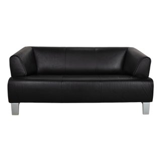 Model 2300 2-Seater Sofa in Black Leather from Rolf Benz For Sale