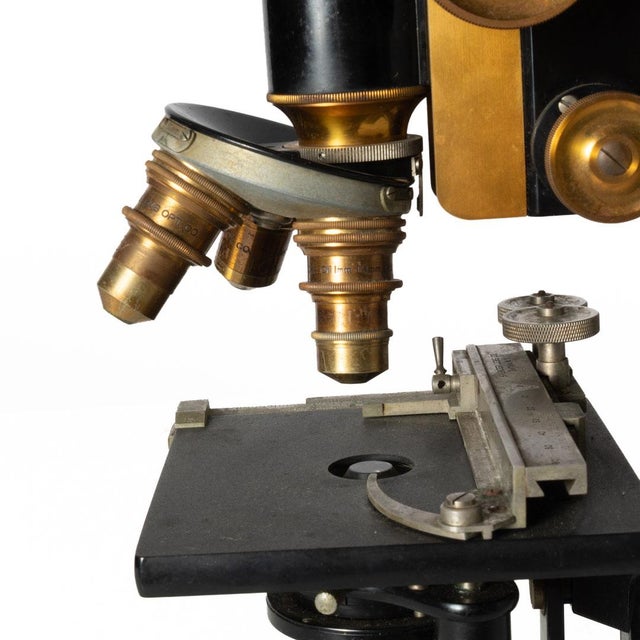 Antique Bausch and Lomb Microscope in Case For Sale - Image 14 of 18