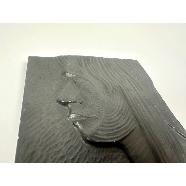 Mid-Century Czech Wall Plaster Sculpture, 1966 For Sale - Image 10 of 11