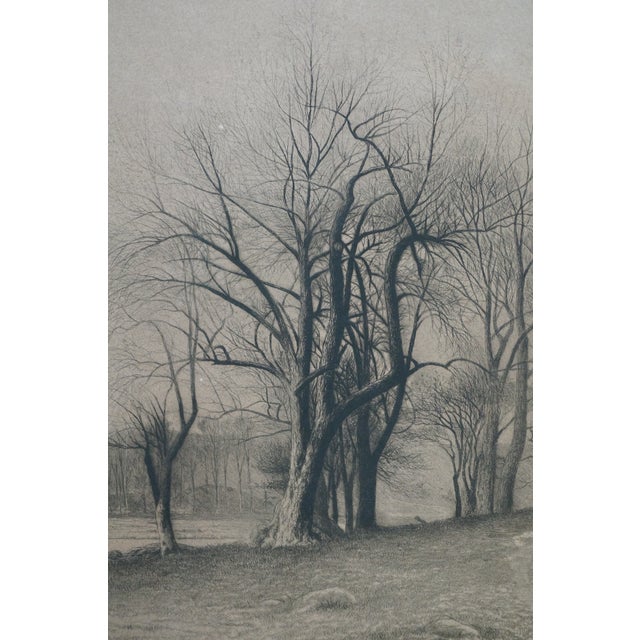 Black Antique William De La Montagne Cary Signed Cows Riverscape Etching 26" For Sale - Image 8 of 10
