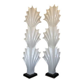 1970s Hollywood Regency Rougier Floor Lamps - a Pair For Sale