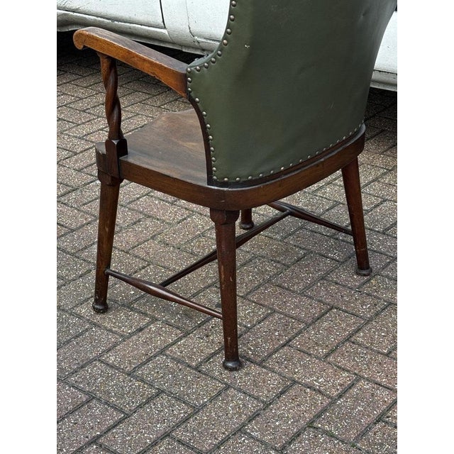 Victorian Mahogany Porters Hall Chair For Sale - Image 4 of 10