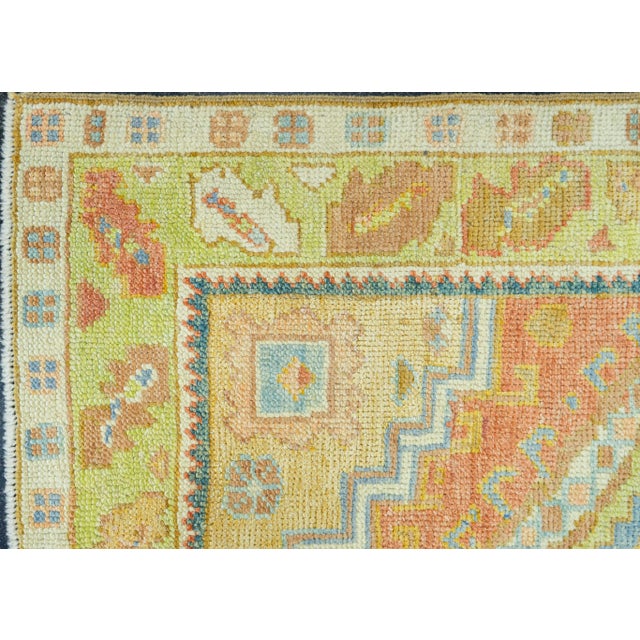 Turkish Oushak Rug 3'9" x 5'9" #19061 For Sale - Image 4 of 8