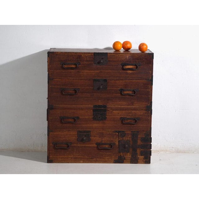 Antique Tansu with Small Door For Sale - Image 13 of 15
