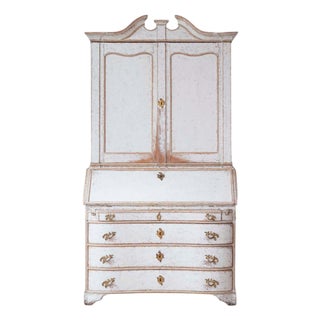 Danish 18th Century Rococo Secretary, c.1760 For Sale
