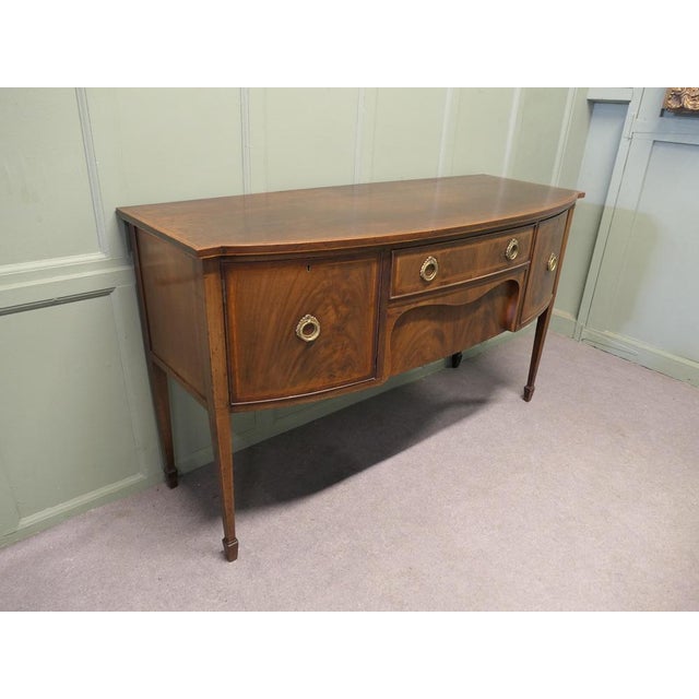 Regency Inlaid Bow Front Dresser, 1800 For Sale - Image 4 of 8