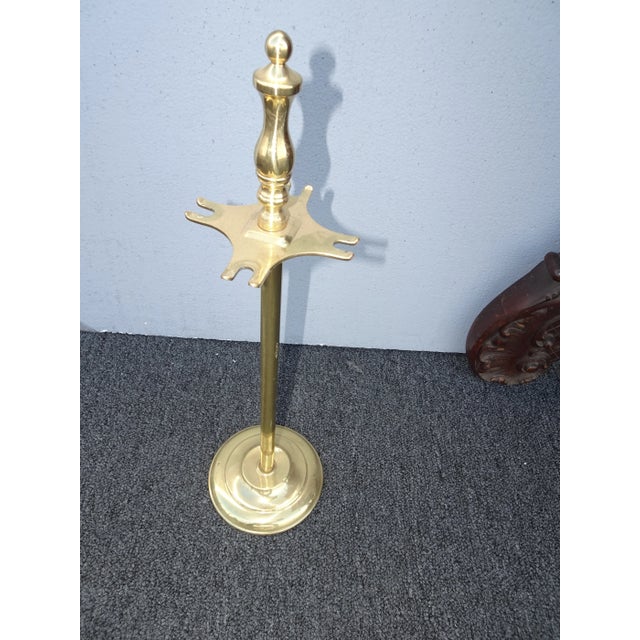 Fp 13 Vintage French Country Gold Fireplace Tools W Four Tools For Sale - Image 4 of 12