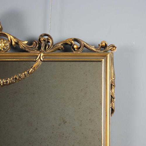 Carved and Gilded Style Mirror For Sale - Image 5 of 12