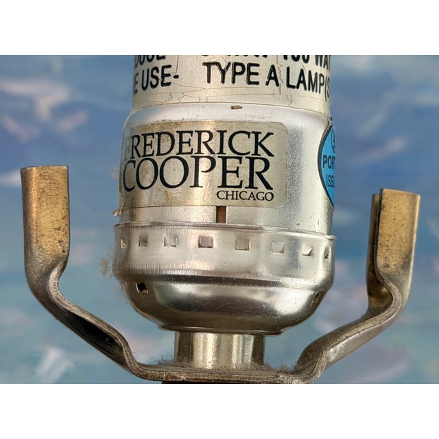 Vintage Frederick Cooper Crackle-Glazed Celadon Porcelain Table Lamps For Sale In Savannah - Image 6 of 14