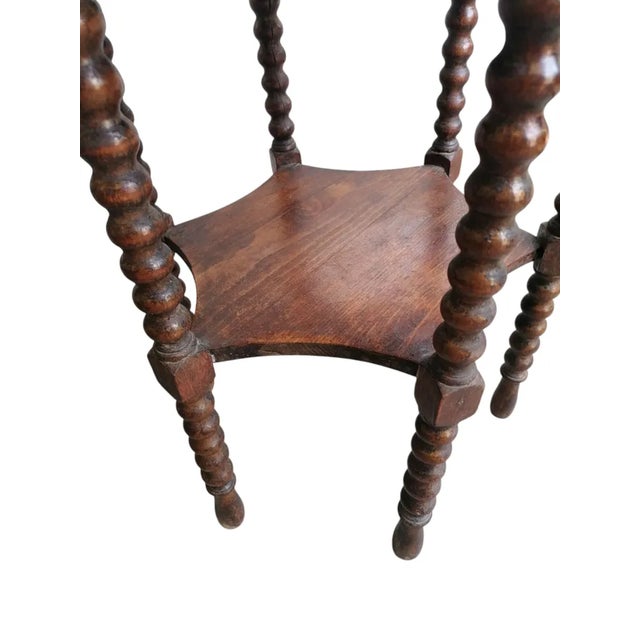 Rustic Hexagonal Wooden Coffee Table For Sale - Image 3 of 5