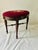 Victorian Vintage Oval Mahogany Wood With Handmade Needlepoint Bench /Stool For Sale - Image 3 of 7