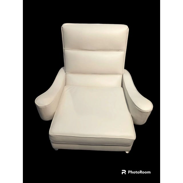 1960s Leather and Steel Armchairs, 1960s, Set of 2 For Sale - Image 5 of 6