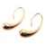 Elsa Peretti 1980s Pair of Tiffany & Co. Elsa Peretti Yellow Gold Teardrop Hoop Earrings For Sale - Image 4 of 9