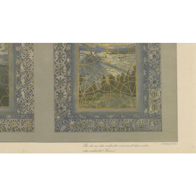 Paper Alexandre M. Raymond, Window Grille Designs with Iznik Tile Surrounds, 1924, Paper For Sale - Image 7 of 9