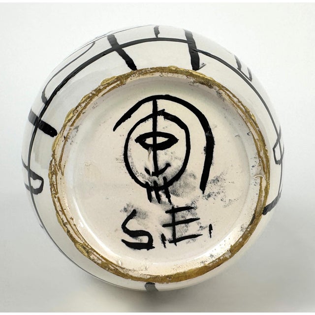 White Mid-Century Modern Italian Ceramic Vase For Sale - Image 8 of 8