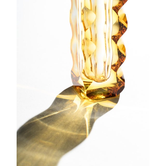 Optic Cut Glass Vases by Oldřich Lipa Lipsky for Exbor, Czechoslovakia, 1960s, Set of 2 For Sale - Image 14 of 18
