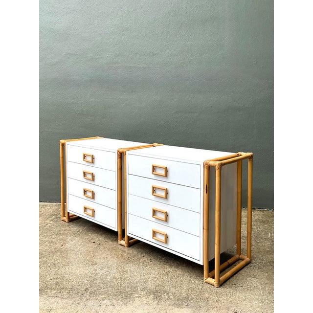 Vintage Rattan and Laminate Dresser For Sale - Image 9 of 15