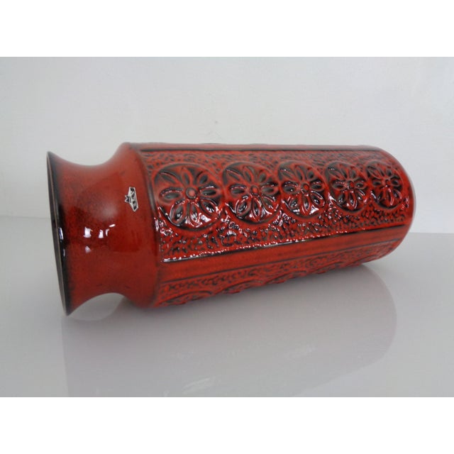 Ceramic Large Flower 973-45 Ceramic Vase from Bay Keramik, Germany, 1970s For Sale - Image 7 of 15