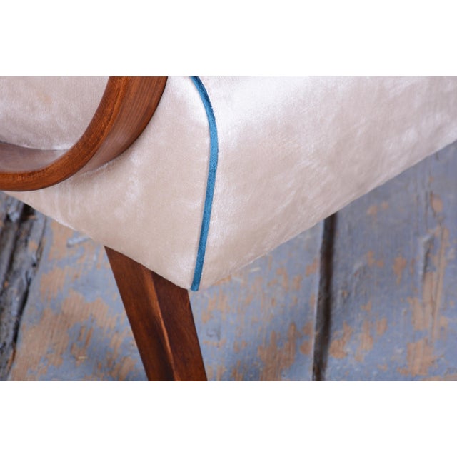 Blue Art Deco Armchairs attributed to J. Halabala for Up Závody, Czech, 1940s, Set of 2 For Sale - Image 8 of 16