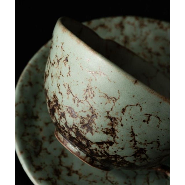 1990s Handmade Kiln-Fired Glaze Retro Ceramic Cup For Sale - Image 4 of 4