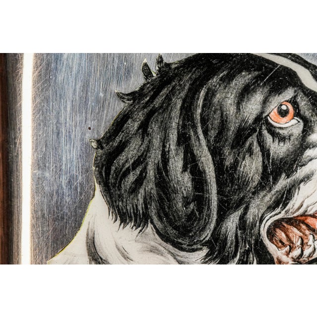 Metal Fantastic Hand Painted Enamel Springer Spaniel Dog 800 Silver Antique Cigarette Case Holder Tobacciana For Sale - Image 7 of 18