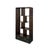 Asian Inspired Asymmetrical Dark Brown Shelving Display Cabinet Divider For Sale In San Francisco - Image 6 of 12