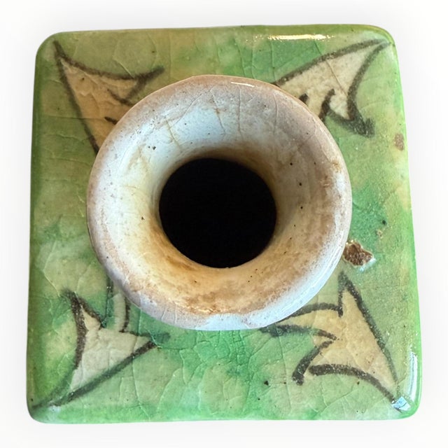 Mid-Century Modern Persian Qajar Polychrome Vase For Sale - Image 3 of 5