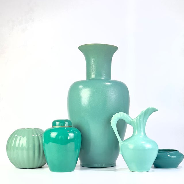 Mid-Century Modern Top 20 Shades of Jade Vintage Ceramics Instant Collection For Sale - Image 3 of 18