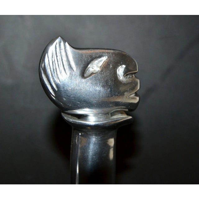 Vintage Carrol Boyes Man & Women Collectible Aluminum Bottle & Stopper Vessels- a Pair For Sale In Miami - Image 6 of 12